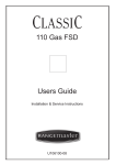Rangemaster CLASSIC 110 GAS FSD User's Manual