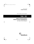 Radio Shack TAD -797 User's Manual