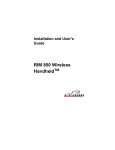 Radio Shack RIM 850 User's Manual