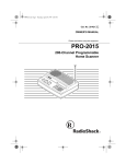 Radio Shack PRO-2015 User's Manual