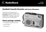 Radio Shack CTR-122 User's Manual