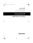 Radio Shack Chronomatic-278 User's Manual