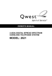 Qwest 2.4GHz User's Manual