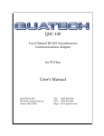 Quatech QSC-100 User's Manual