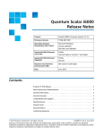 Quantum Scalar i6000 Release Notes