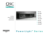 QSC PL-1.0 User's Manual
