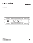 QSC CMX 2000V User's Manual