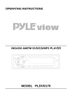 PYLE Audio PLDVD170 User's Manual