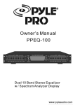 PYLE Audio PPEQ-100 User's Manual