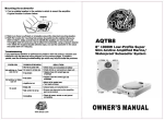 PYLE Audio Speaker AQTB8 User's Manual