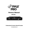 PYLE Audio PT710 User's Manual