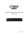 PYLE Audio PSS8 User's Manual