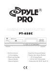 PYLE Audio PRO PT658C User's Manual