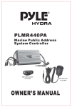 PYLE Audio PLMR440PA User's Manual