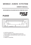 PYLE Audio PLD22 User's Manual