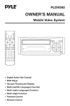 PYLE Audio PLDVD92 User's Manual