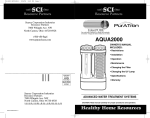 Puratron Products AQUA2000 User's Manual