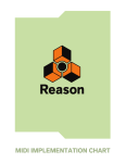 Propellerhead Reason - 7.0 MIDI Implementation Chart