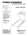 ProForm PFTL93105.0 User's Manual