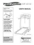 ProForm PFTL55810 User's Manual