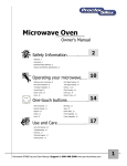 Proctor-Silex 87008 User's Manual