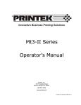Printek Mt3-II User's Manual
