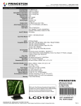 Princeton LCD 1911 User's Manual