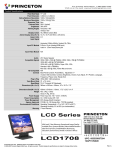 Princeton LCD 1708 User's Manual