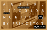 Princeton AGX700 User's Manual