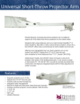 Premier Mounts Universal Short-Throw Projector Arm UNI-EXT User's Manual