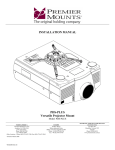 Premier Mounts Low-Universal Projector Mount PDS-PLUS User's Manual