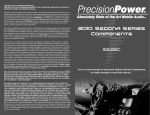 Precision Power SEDONA S2.65C User's Manual