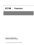 Powerware UPS Sidecar 9390 User's Manual