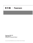 Powerware 9395 UPS 10001100 kVA User's Manual