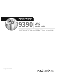 Powerware (4080 KVA) 9390 User's Manual