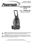 Powermate PW0551750 User's Manual