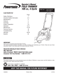 Powermate P-WFT-16022 User's Manual