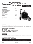 Powermate CYCLONE P-WB-163150 User's Manual