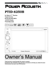 Power Acoustik PTID-6250B User's Manual