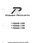 Power Acoustik FUBAR-12W User's Manual