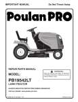 Poulan PO19542LT Parts Manual