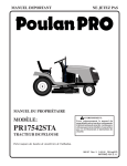 Poulan PO17542LT User's Manual