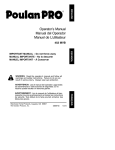 Poulan 452 MVB User's Manual