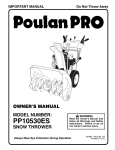 Poulan 407885 User's Manual