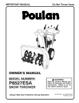 Poulan 185143 User's Manual