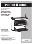 Porter-Cable PC305TP User's Manual