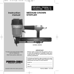 Porter-Cable MS200 User's Manual