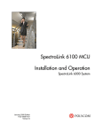 Polycom SpectraLink 6100 MCU User's Manual