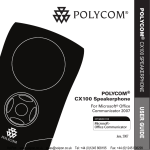 Polycom CX100 User's Manual