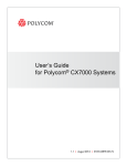 Polycom CX7000 User's Manual